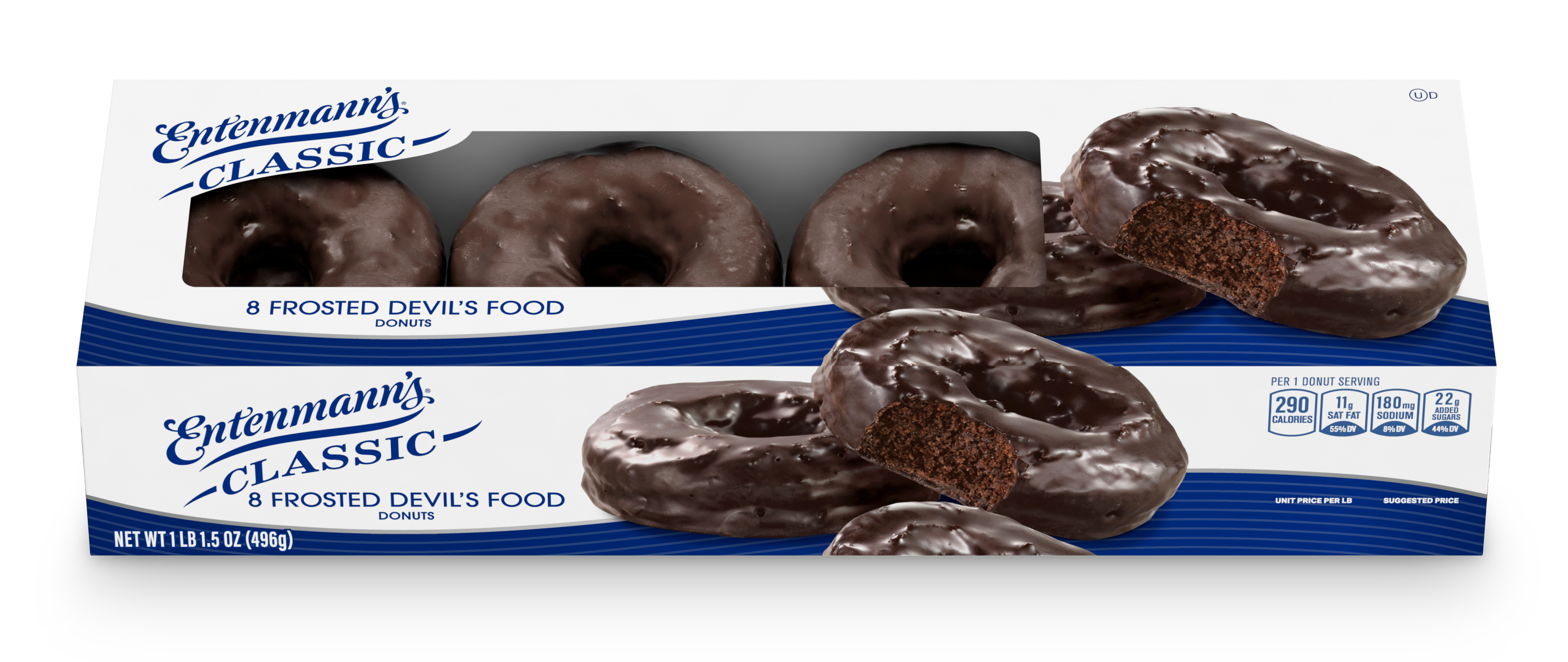 Entenmann's Frosted Devil's Food Donuts 8 Count