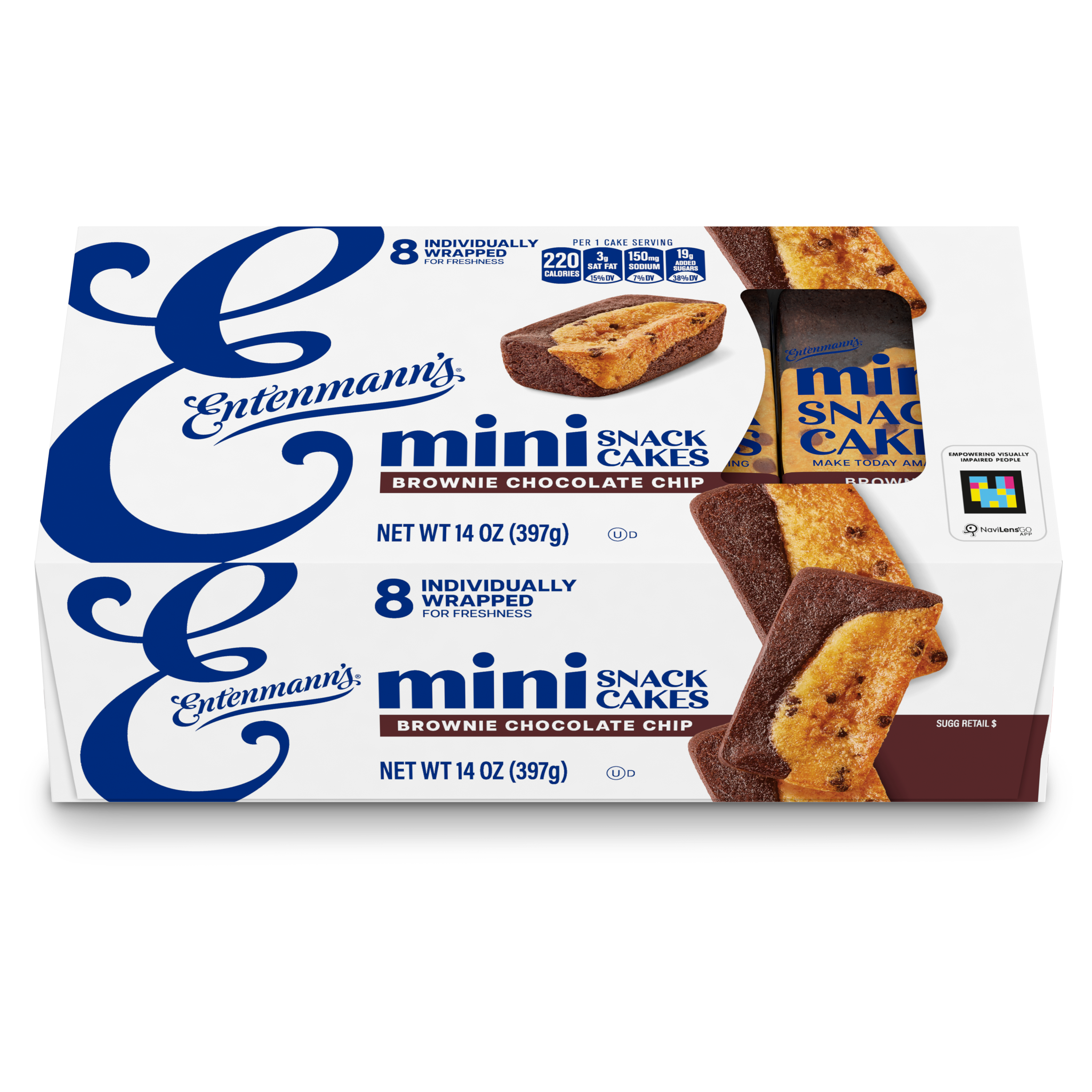 Entenmann's Mini Brownie Chocolate Chip Snack Cakes