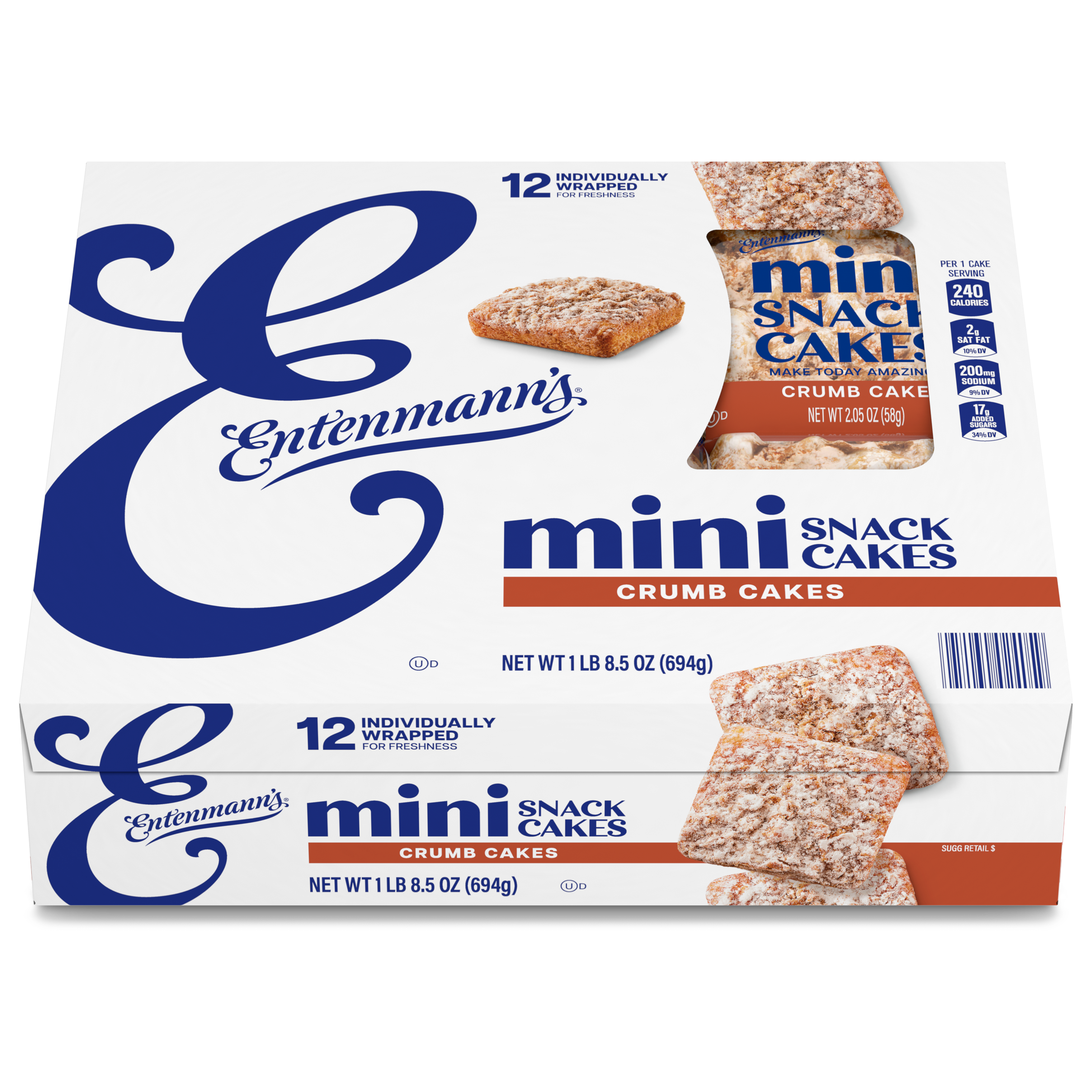 Entenmann's Mini Crumb Snack Cakes 12pk