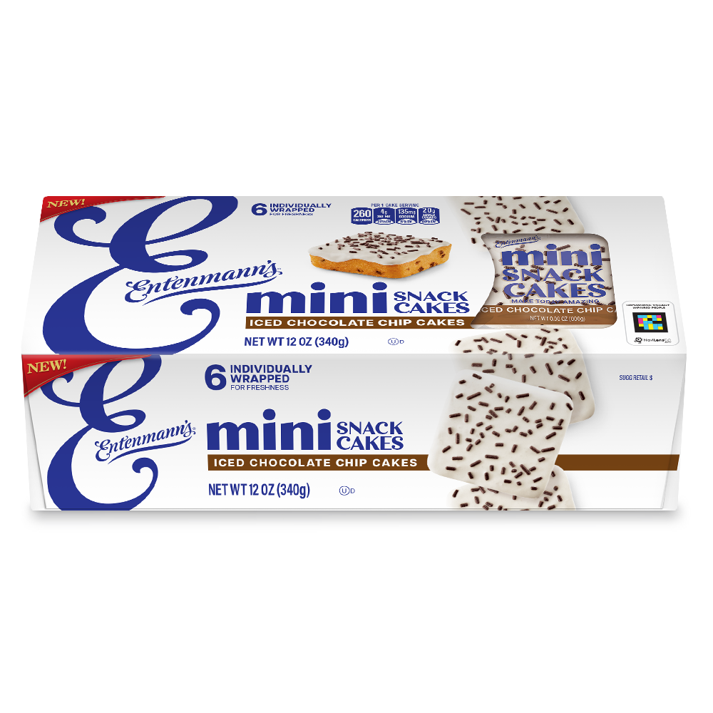 Entenmann's Mini Iced Chocolate Chip Snack Cakes 6pk
