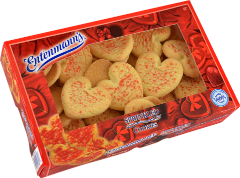 Valentines Day Sprinkled Cookies 