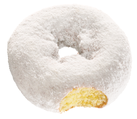 White Powder Softee Donut