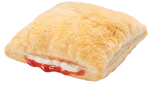 A light and flaky,crispy-buttery puff with a creamy raspberry sweet filling