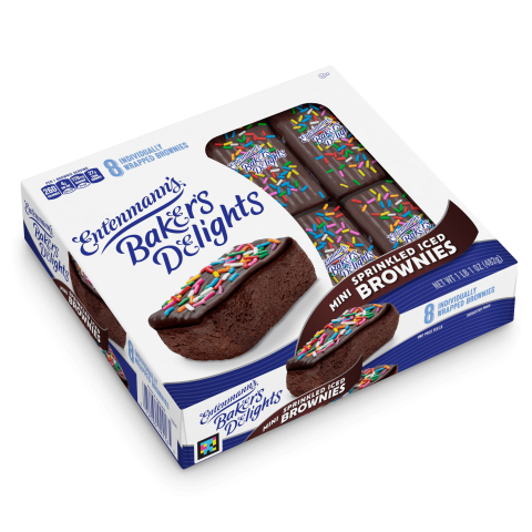 Baker's Delights Mini Sprinkled Iced Brownies Packaging